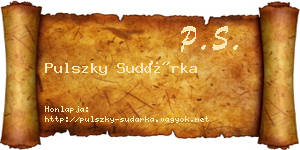 Pulszky Sudárka névjegykártya